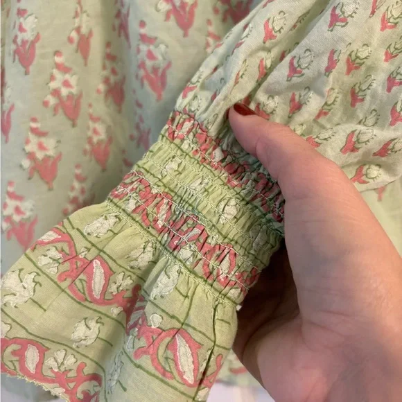 Cleobella Pastel Floral Ruffle Blouse - Picture 3 of 8